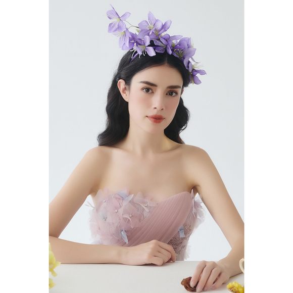 Flower Fascinators For Women - Tea Party Floral Headband Church Kentucky🥺 - Picture 3 of 4